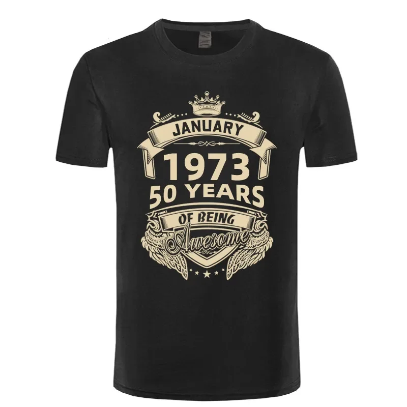 Born In 1973 50 Years Of Being Awesome T Shirt January February April May June July August September October November December