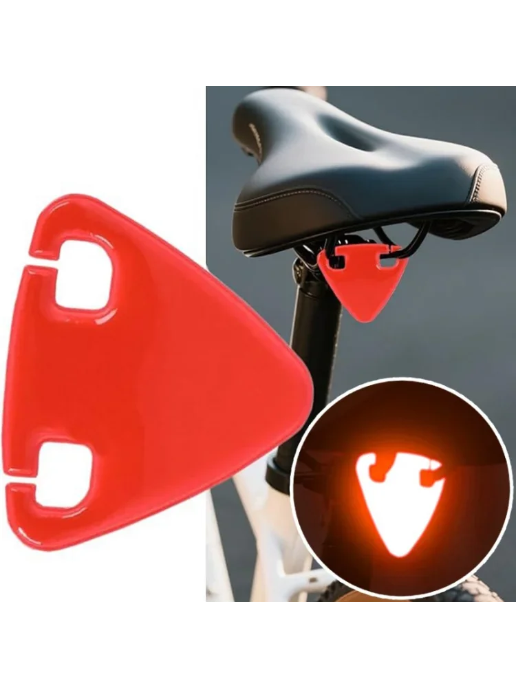 AliExpress NONE Red Triangular Bicycle Seat Reflective Accessory, Providing Visibility at Night for Cycling and Outdoor Travel, DIY Accessory.