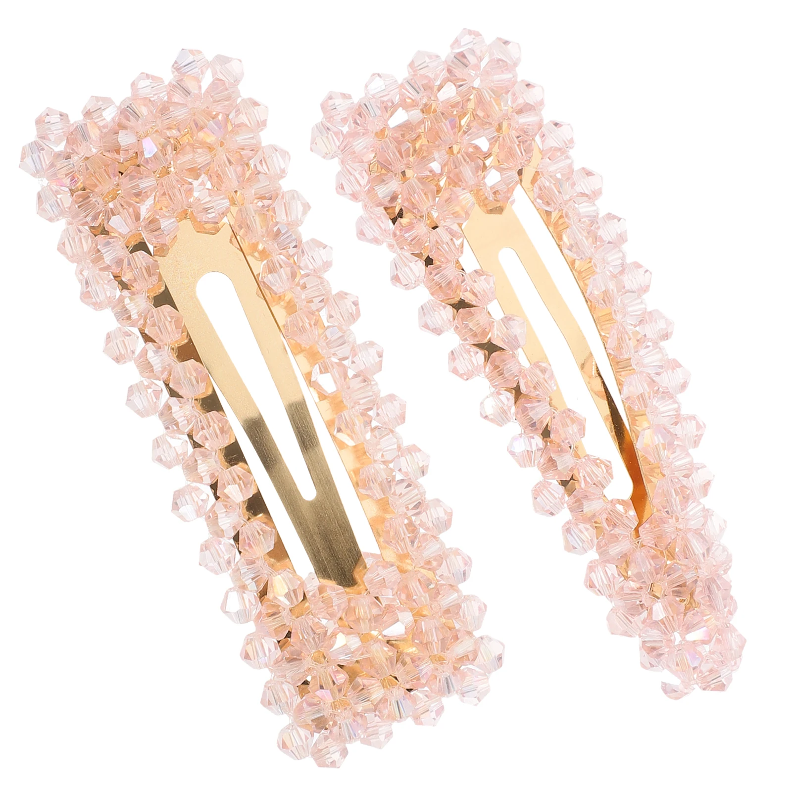 

2 Pcs Colorful Crystal Hair Clips Geometric Snap for Women Girls Fringe Decor Kawaii Accessories Gift Hair for Girls