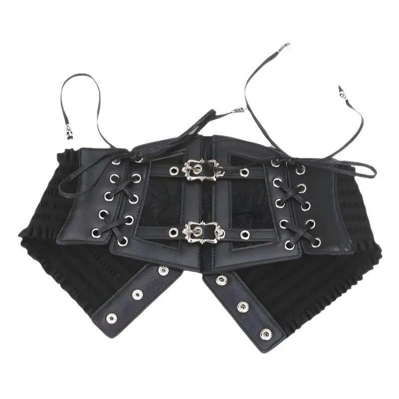 الدانتيل مطاطا الرجعية دبوس مشبك السيدات Cummerbunds حزام التعادل حبل واسعة أحزمة متعددة الحجم للنساء على قميص فستان حزام مشد