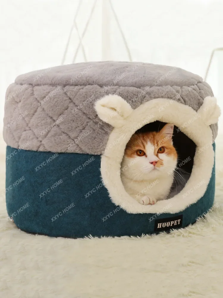 Removable and Washable Kittens Warm Nest Sleeping Mat Four Seasons Universal Cat House Closed Cat House