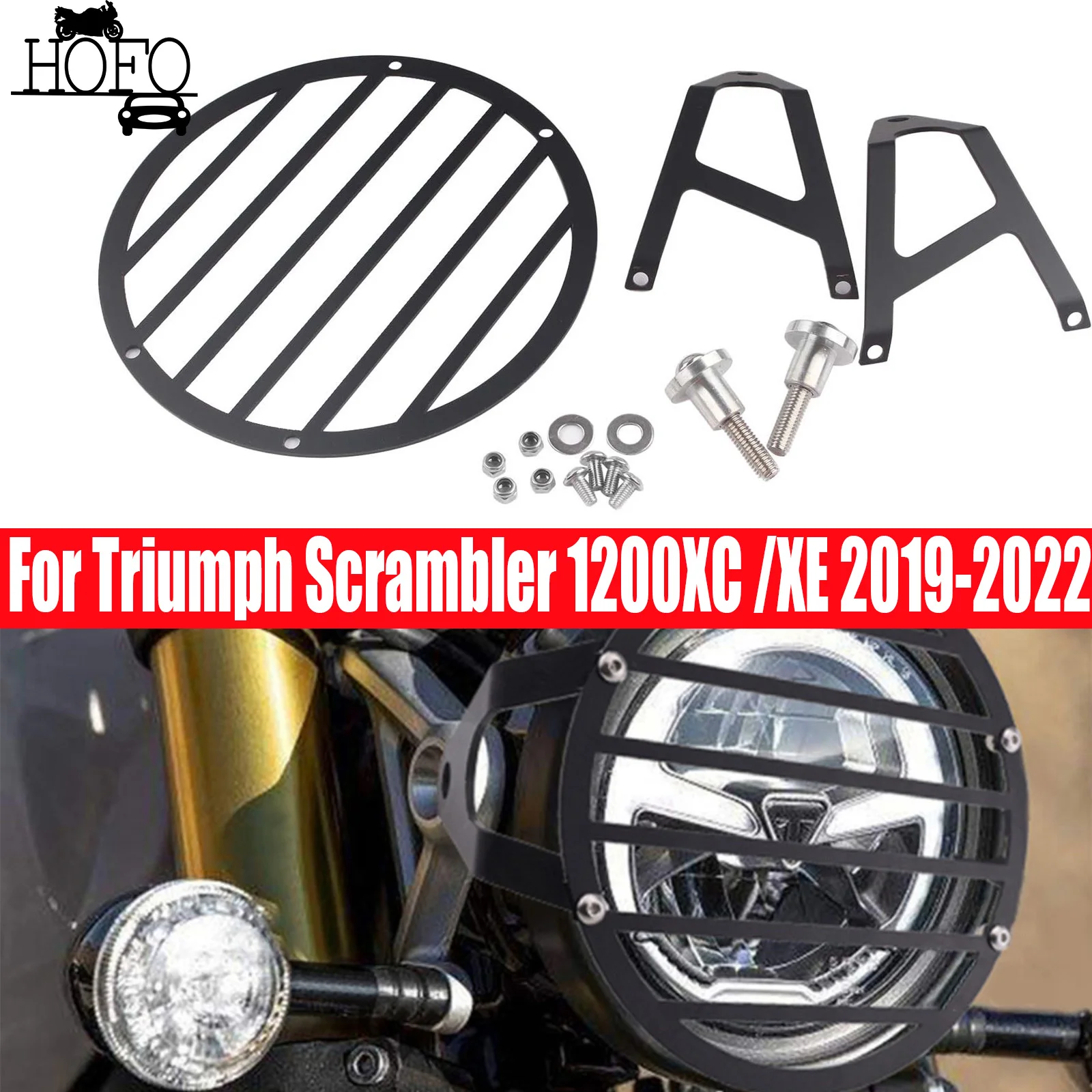 

For Triumph Scrambler 1200XC /XE 2019-2022 Motorcycle Accessories Headlight Grill Guard Protection Cover Protector