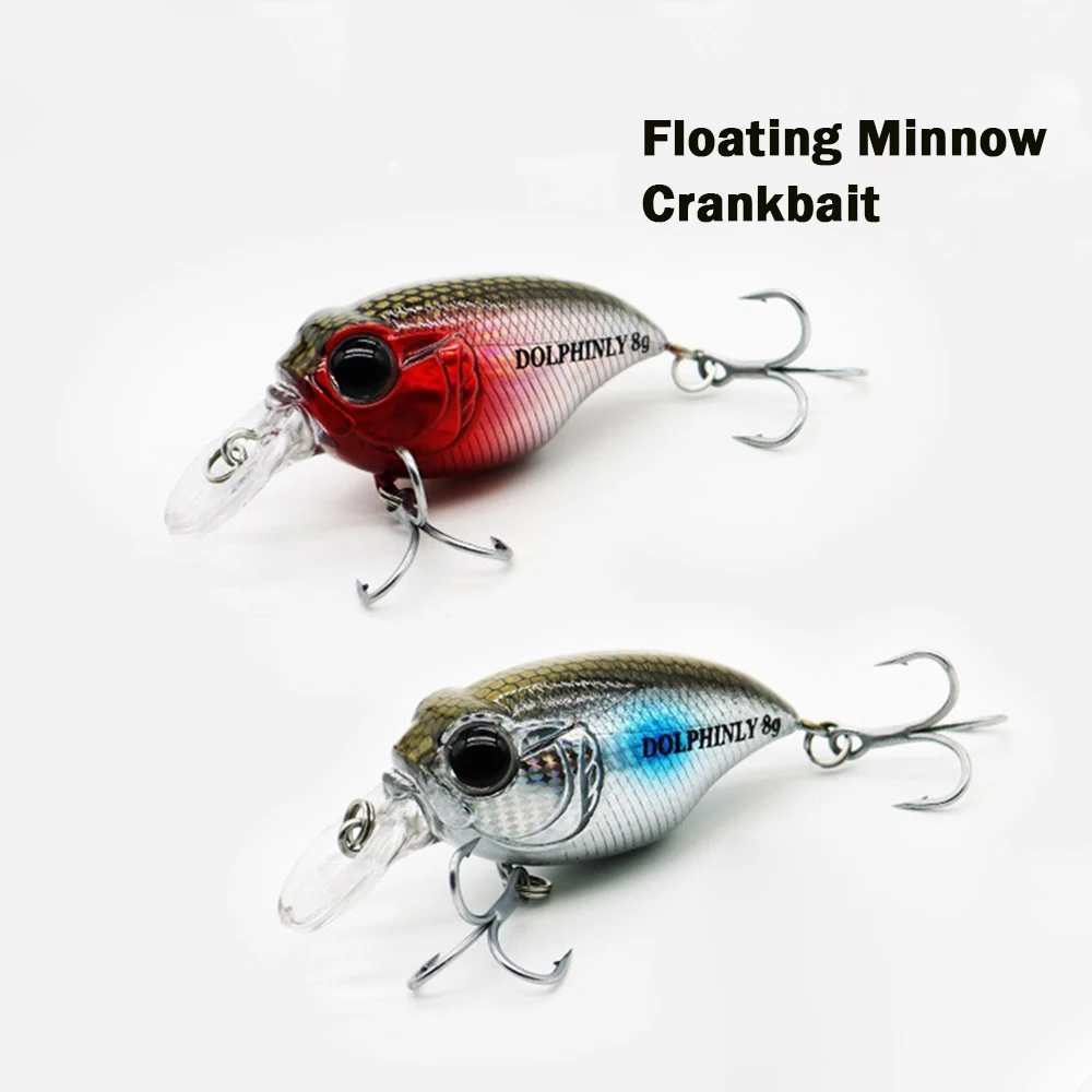

Floating Minnow Fishing Lures Crankbait 5g 8g Wobbly Chub Lure Tongue Plate Minnow Globefish Artificial Plastic Hard Bait Pesca