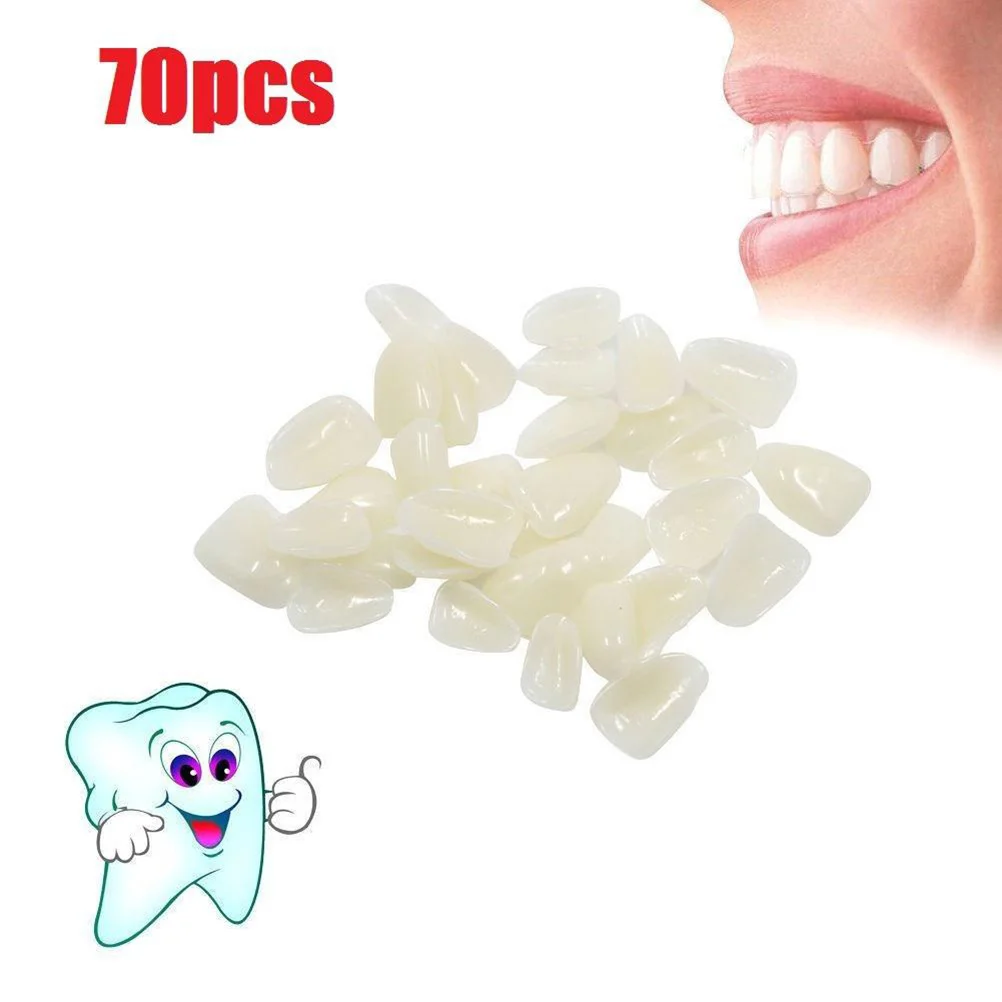 70Pcs Dental Facet Ultra-Thin Dentures Resin Teeth Tooth Surface Beauty Tool