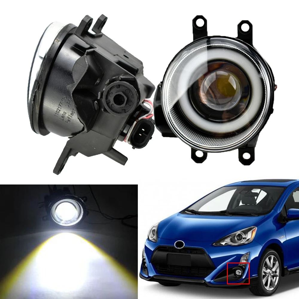 2 sztuk/partia montaż lampy przeciwmgielne Super Bright LED światła przeciwmgielne dla Toyota Prius C/AQUA 2015 2016 2017 akcesoria samochodowe