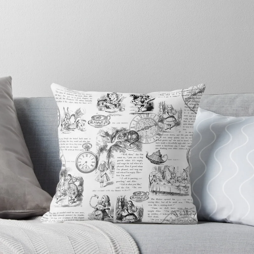 

Alice - Pages Throw Pillow Christmas Pillow Cases Decorative Cushions Pillow Case Christmas Pillowcases Bed Cushions