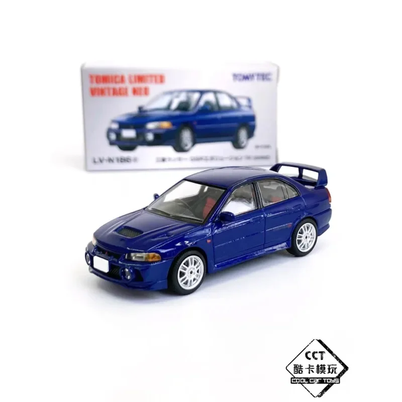 TAKARA TOMY TOMICA TLV-N186e1/64 Mitsubishi EVO alloy simulation model, children's collection toys, gifts for children.