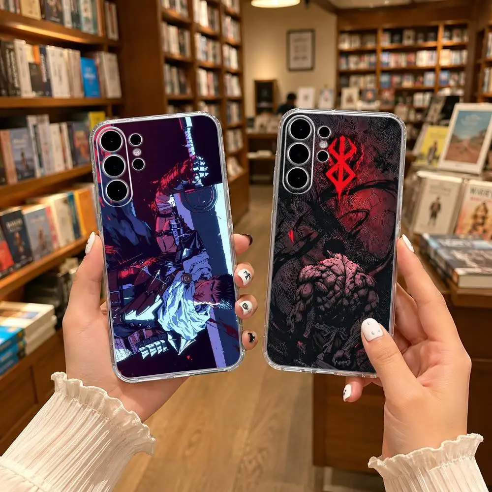cool B-Berserk Guts sword Transparent phone Case For Samsung S25,24,21,22,21,20,10,S9Ultra,Plus,Fe,Lite