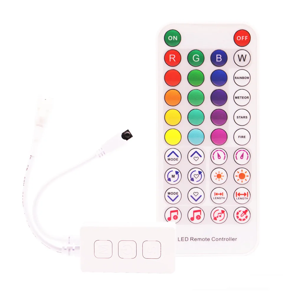 SP611E kompatybilny z Bluetooth inteligentny pilot do muzyki pikseli RGB dla WS2812B WS2811 taśma adresowalna taśma Led DC5-24V 12V