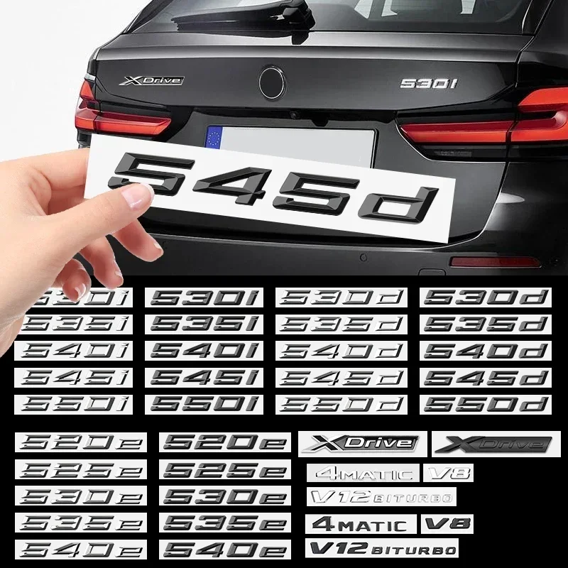 3D Car Trunk Emblem Logo Badge For BMW M Lettering 518i 520i 525i 528i 520d 525d 535e 540e 545e 550i Letters Sticker Accessories