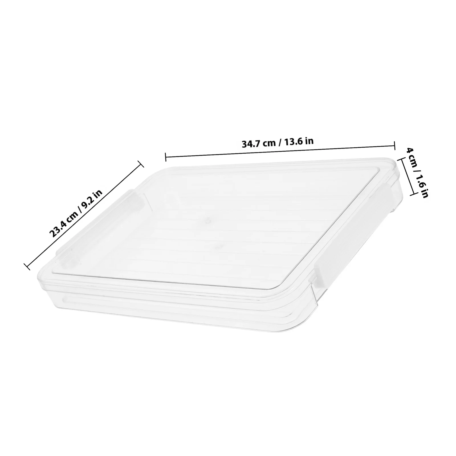 2Pcs Plastic Document Box Stackable Transparent File Organizer Storage Box with Lid Office Paper Holder for Home School