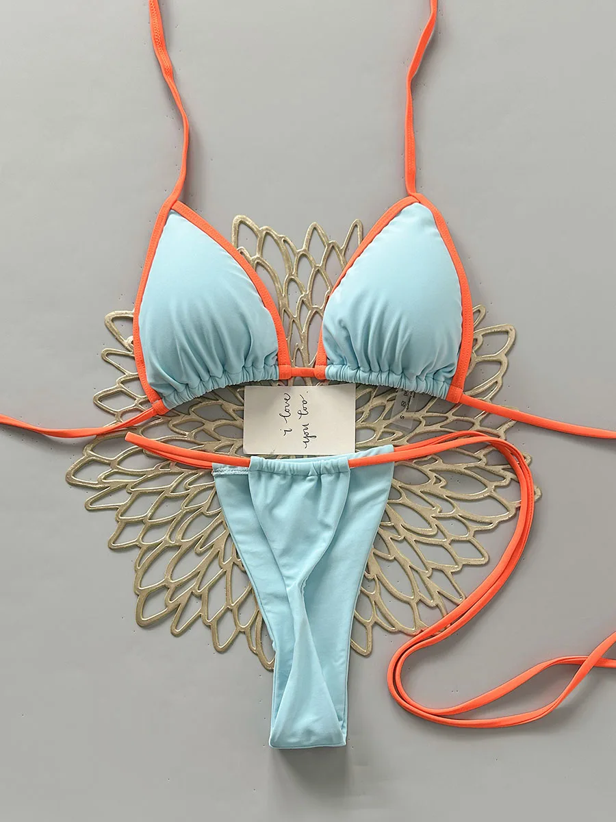 Micro Bikinis 2027 Sexy Women Swimsuit Push Up Swimwear Solid Bikini Set String Biquini Bathing Suit Summer Beachwear