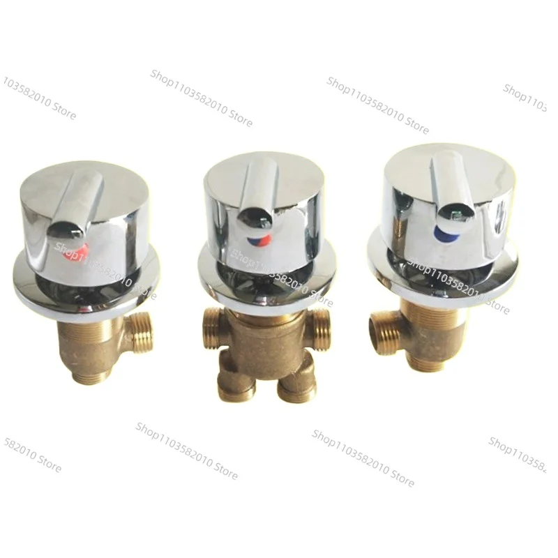 

Bathtub split faucet Jacuzzi faucet three-piece water separator transfer valve hot and cold water switch accessories