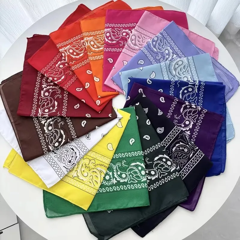 

1-10pcs Unisex Men Women Bandana Hairband Cowboy Mens Biker Sports Headwear Wrist Hairwrap Paisley Head Wrap Square Scarf