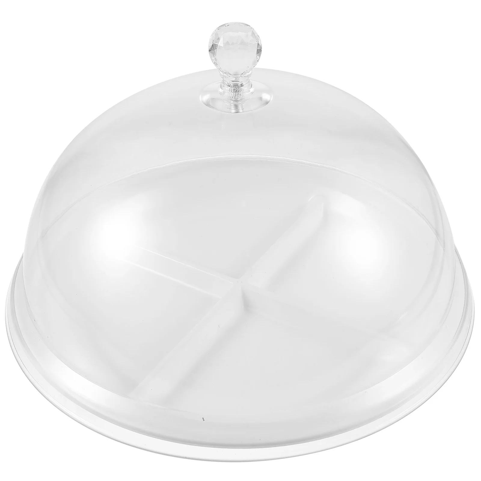 

Fruit Snack Tasting Plate Clear Cake Stand With Dome For Party Wedding Dessert Tray Plastic Food Display Container