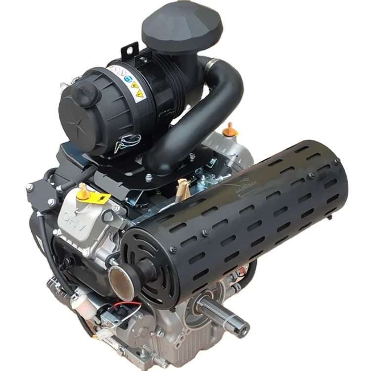 LONCIN 18KW V Doppio Motore 764CC LC2V80FD Motore A Benzina 4 Tempi Avviamento Elettrico 2V80F Macchine Motori Chiavetta Albero 28.575mm