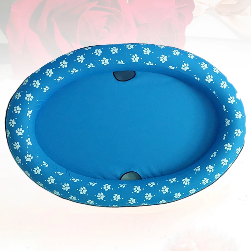 

1 Pc Pet Inflatable Swimming Pool Portable Foldable Pool Dogs Cats Floating Mat Water Pond Pool (Blue)