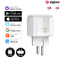 16A/20A Tuya Zigbee Smart Plug EU Socket With Power Monitor Timing Voice Control Support Alexa Google Home SmartThings