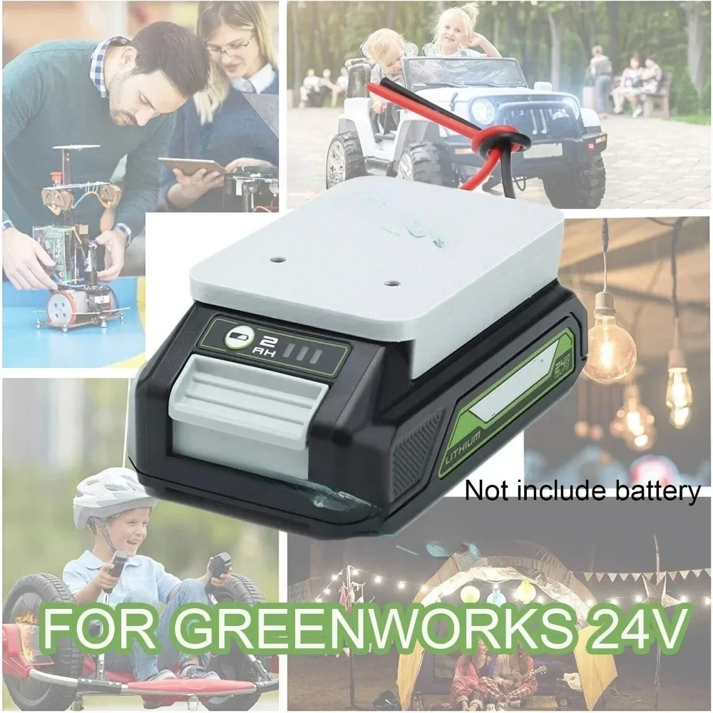 

Power Wheels Adapter For Greenworks 24V Lithium-Ion Battery Dock Power Connector 12AWG 14AWG (Battery Not Included)
