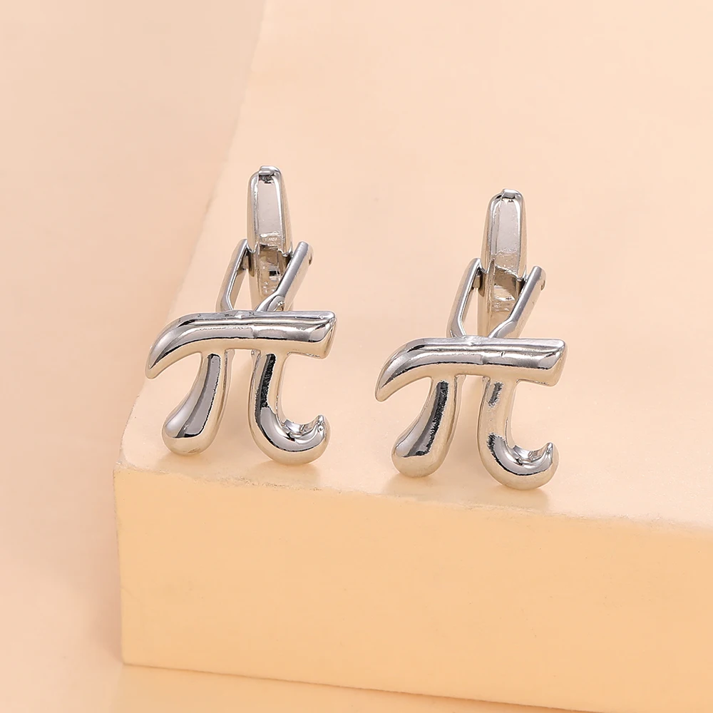 Symbol π Manschettenknöpfe Geschenke für Studenten Persönlichkeit Zeichen Pi Manschettenknöpfe – Detail 5