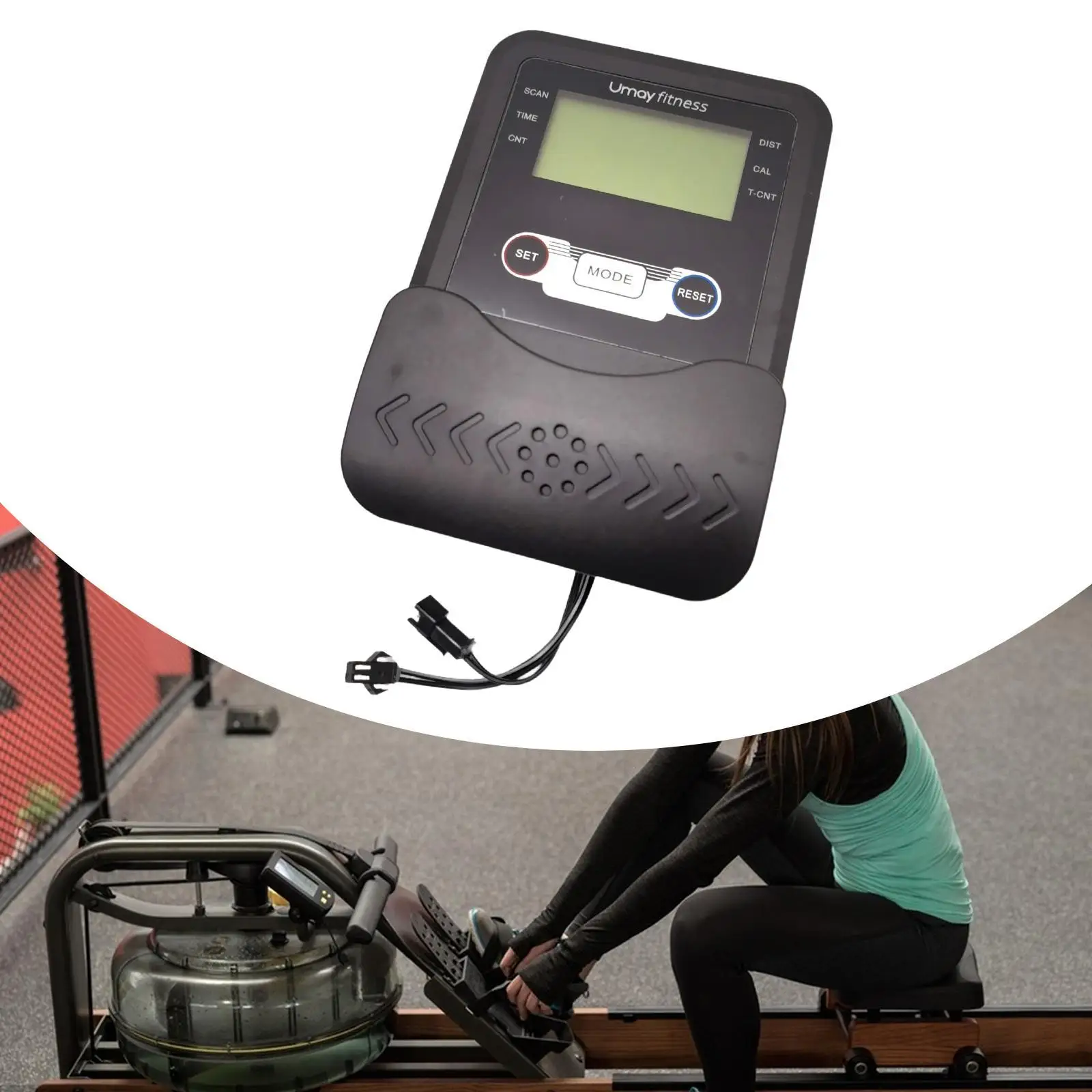 Compact Rowing Machine Counter Speedometer Display for Sports Treadmill Machine Fitness Equipment Accessory