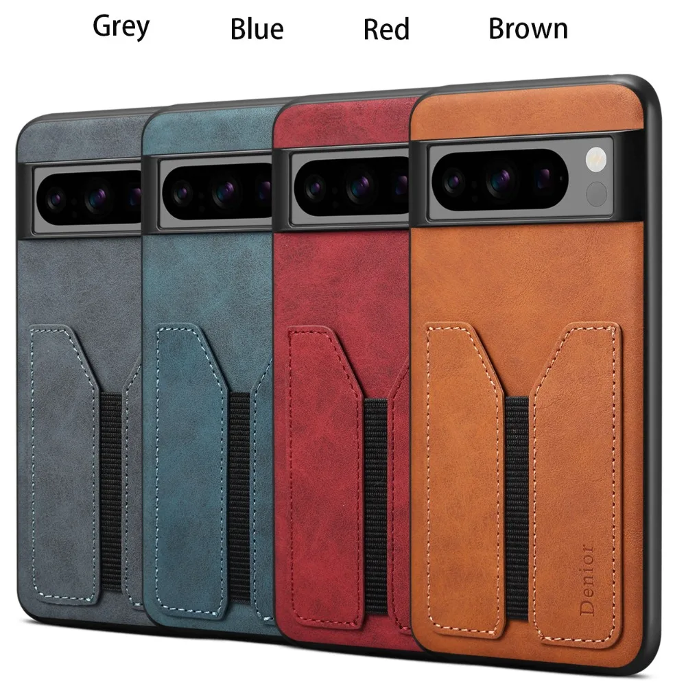 Wallet Phone Case with Elastic Band for Google Pixel 8 7 6 Pro 8A 7A 6A Ultra Slim Card Slot Holder Shockproof PU Leather Cover