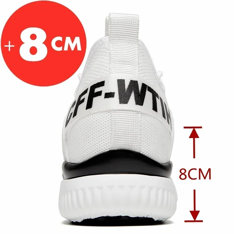 New 2024 Sneakers Man Elevator Shoes Height Increase Shoes for Men Insoles 8CM Sports Heightening Shoes Tall Shoes 39-43