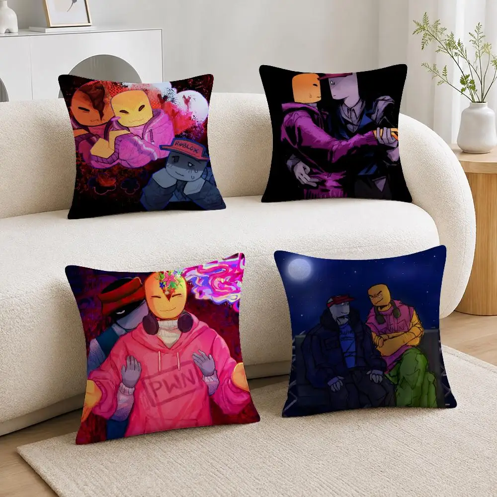 Dark Romantic Fiction Pairing Bad Things Andrew x Ivan Soft Plushs Fluffy Throw Pillow Cases for Sofa Bedroom Home Decor