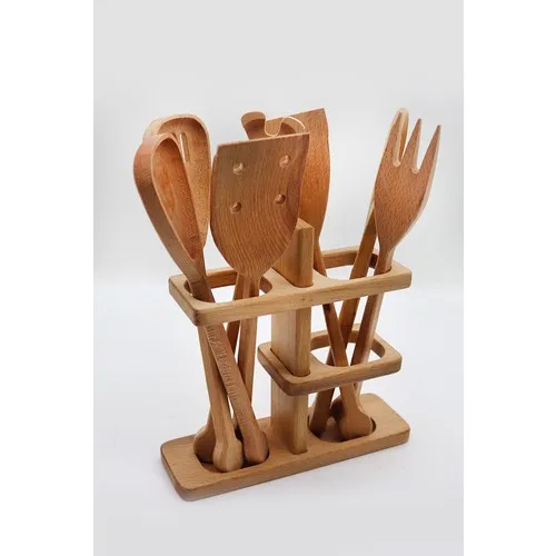 Zembu Beech The Spoon Holder and the pole Service Set