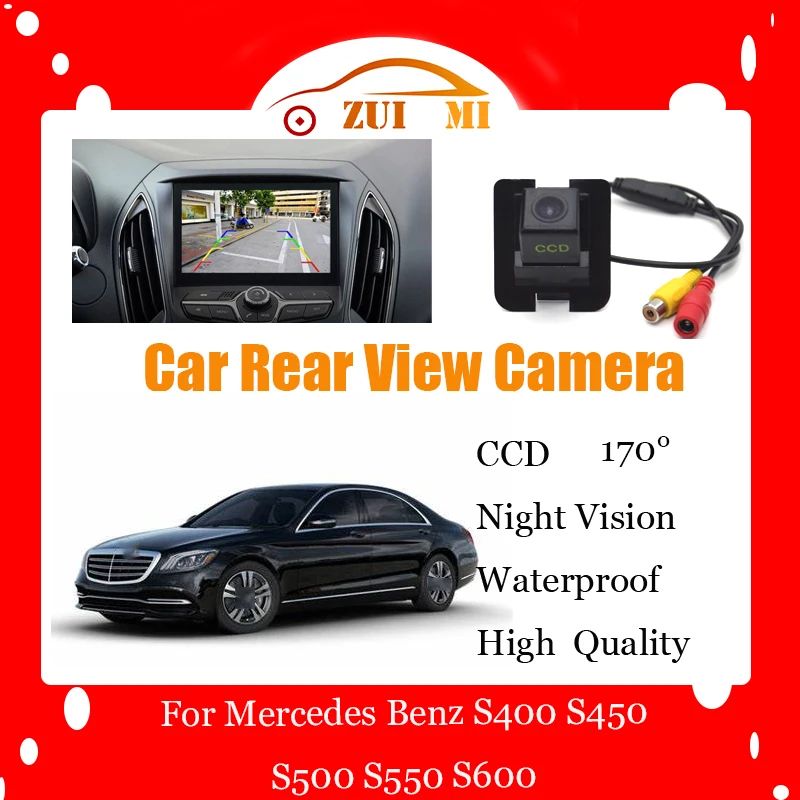 

Car Reverse Rear View Camera For Mercedes Benz S400 S450 S500 S550 S60 Waterproof CCD Full HD Night Vision Backup Parking Camera
