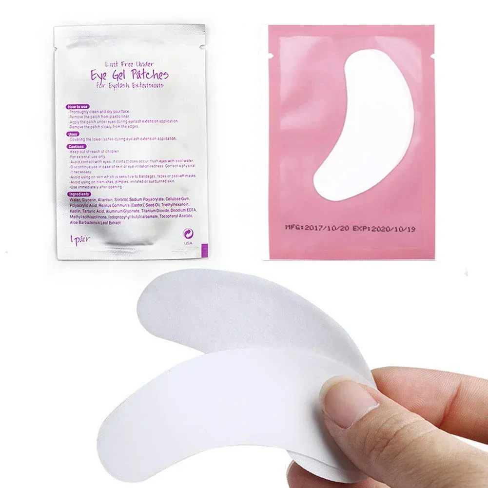 100 Paar Augenpads für Wimpernverlängerung, unter den Wimpern, künstliche Wimpern, Aufkleber, Wimpernverlängerungszubehör, Pads zum Aufbau von Augenlidern – Detail 4