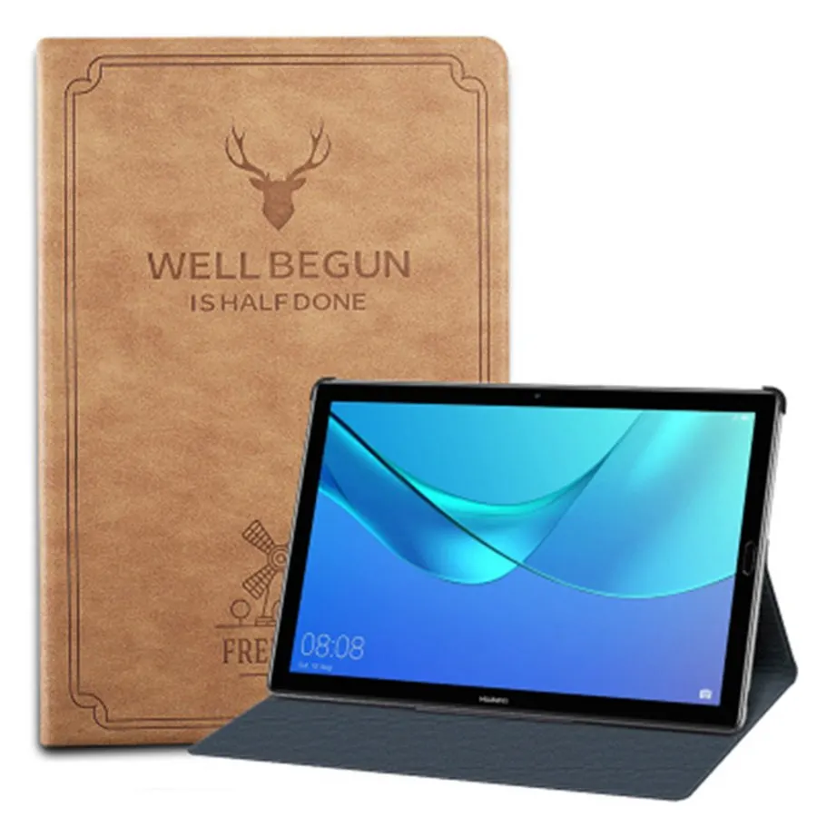 Für Huawei MediaPad T5 10 AGS2-W09 L09 L03 W19 Deer Fall PU Leder Tri-Folding Funda für Tablet Hawei Media Pad T 5 10 Abdeckung