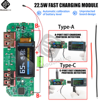 22.5W PD Colorful Display Bidirectional Fast Charger Mobile Power Module Circuit DIY Motherboard 5V 4.5A Type-c USB Interface