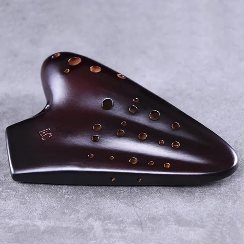 Triple Ceramic Ocarina 12 Holes Alto C Key AC Retro Smoked Ocarinas Music Flute Professional Music Instruments Beginner Gifts