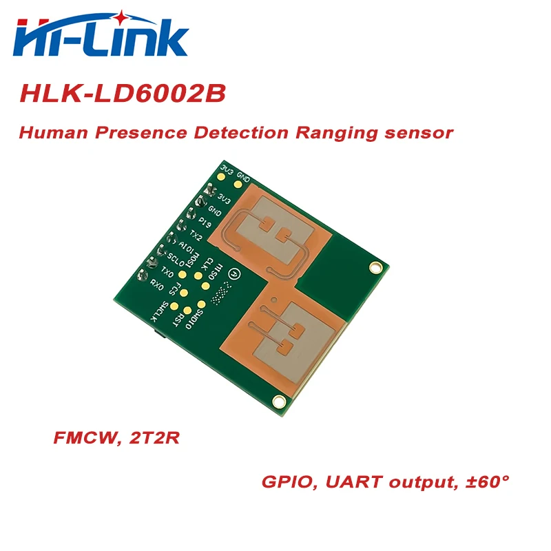 Kit de prueba de módulo de movimiento de Sensor de rango de distancia y velocidad de presencia humana de alta precisión, HLK-LD6002B