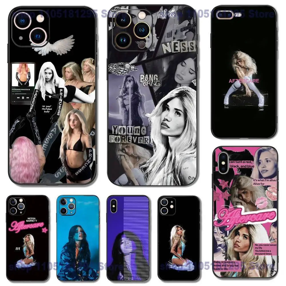 

Sale Nessa Barrett Aftercare Tour Phone Case For iPhone 17,16,15,14,13,12,11XR,Pro,XS,Max,XR,Plus,Mini Silicone Black Shockproof