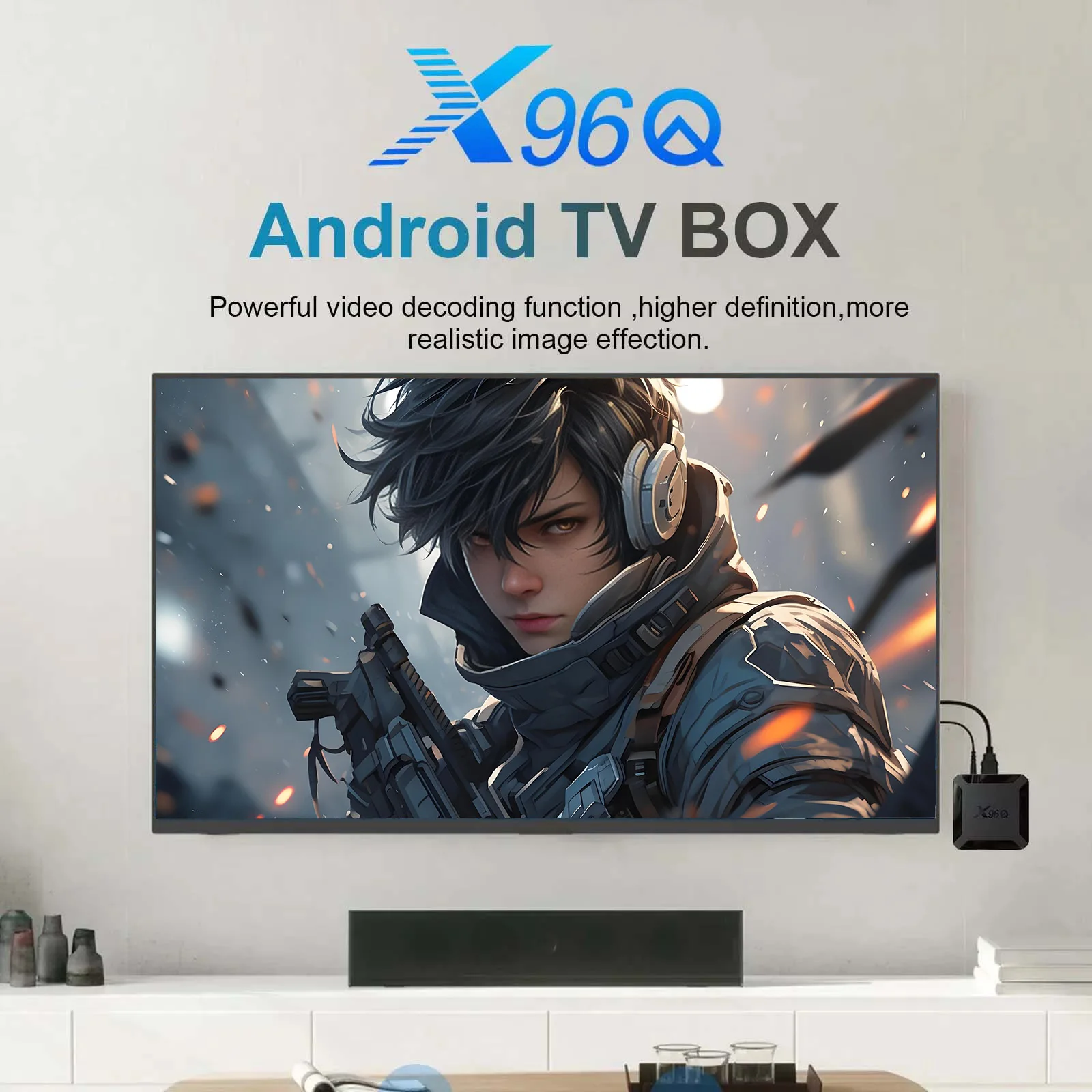 X96Q Smart Android TV Box 4K Wifi Google Player Youtube RAM 1/2GB ROM 8/16GB Multi Language Streaming Media Player Set Top Box