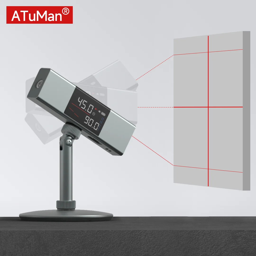 DUKA ATuMan LI1 Laser Protractor Digital Inclinometer Angle Measure 2 in 1 Laser Level Ruler Type-C Charging Laser Measurement