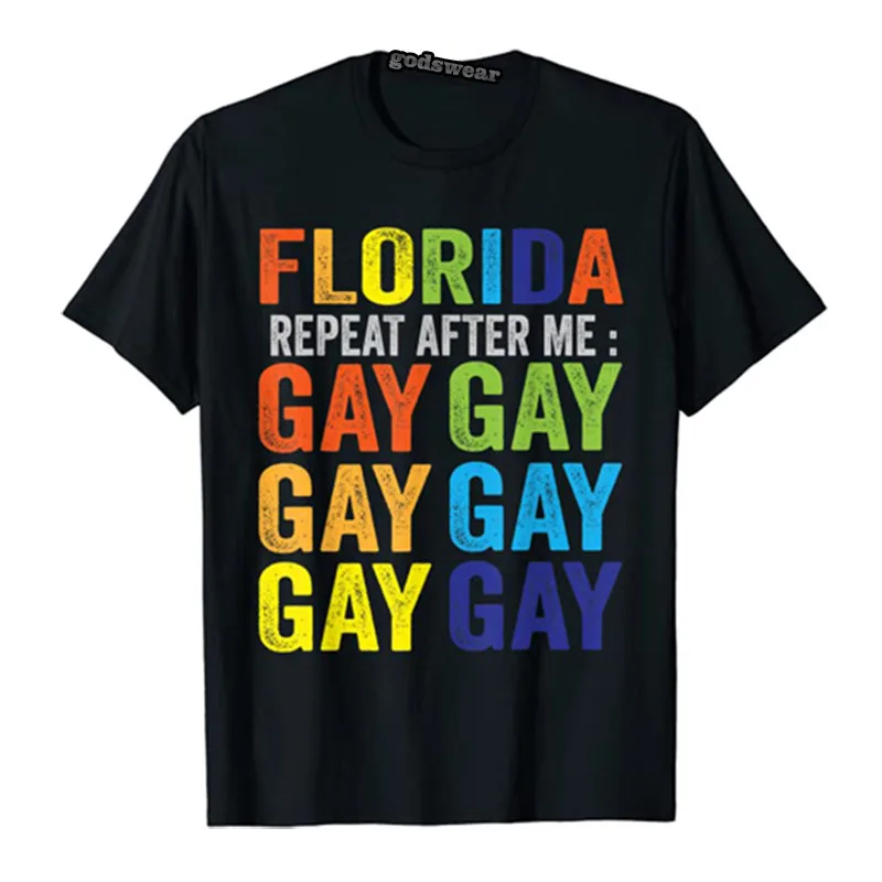 Florida Gay Say Gay-Say Trans Stay Proud LGBTQ Gay Rights T-Shirt Funny Lgbt Pride Gifts Graphic Tee Tops Personalized Novelty