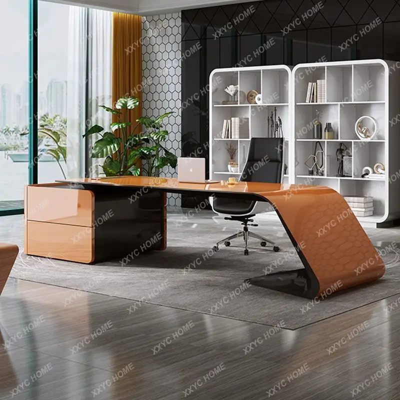 

Раскрашенный вручную стол для творческого офиса, стол руководителя, стол менеджера, легкий люкс