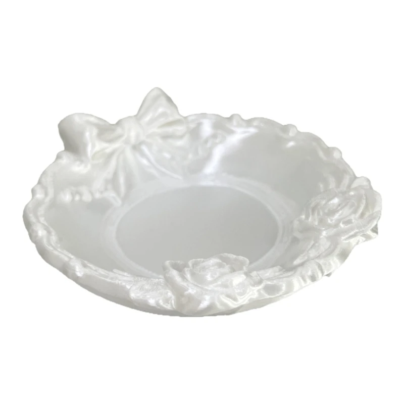 Y1UB Elegant Floral Butterfly Knot Shaped Jewelry Plate Jewelry Display Organizers Box For Cosmetics And Display