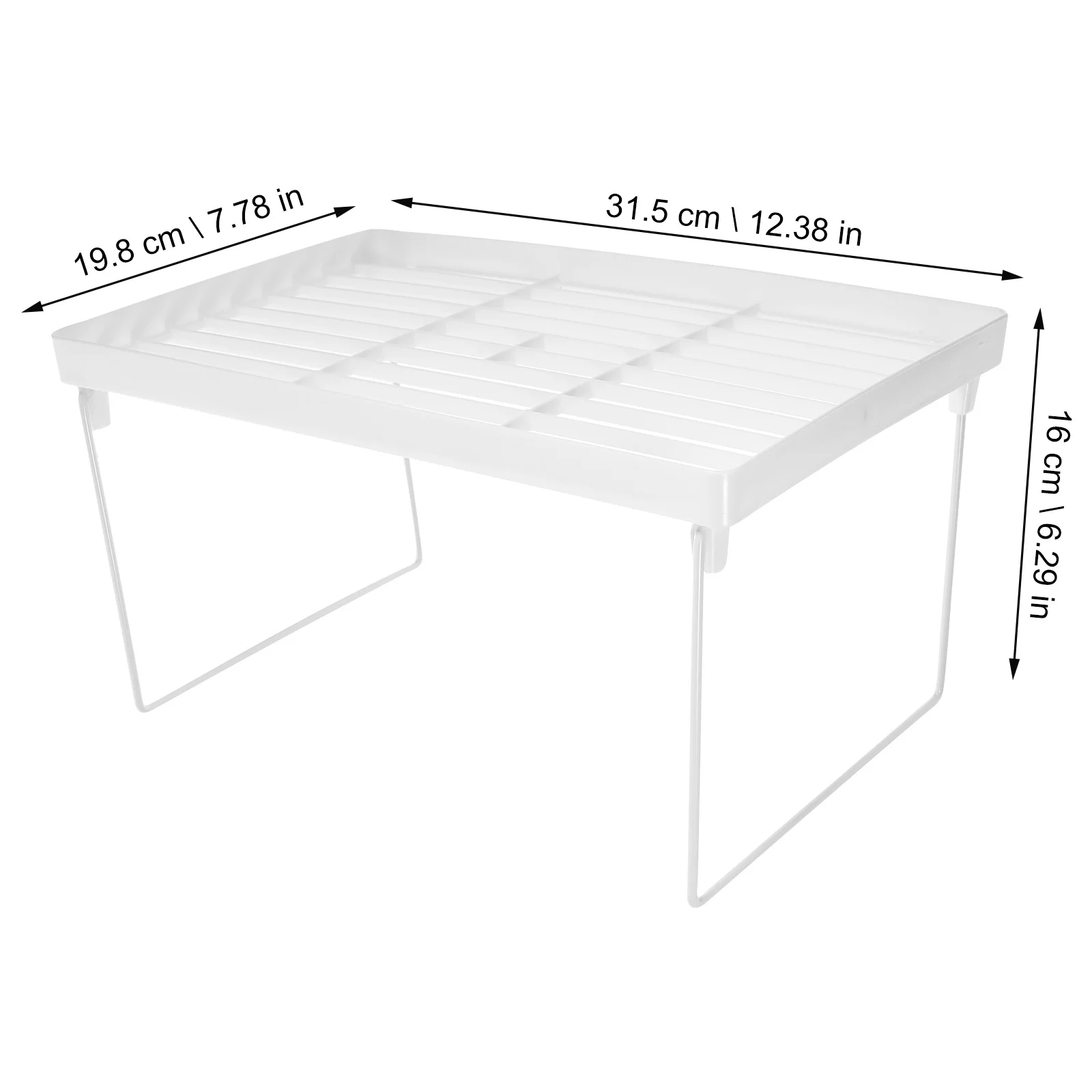 

Bathroom Foldable Storage Stand Desktop Organizer Cosmetics Makeup Rack Heightened Edges Plastic Multi-Purpose Shelf