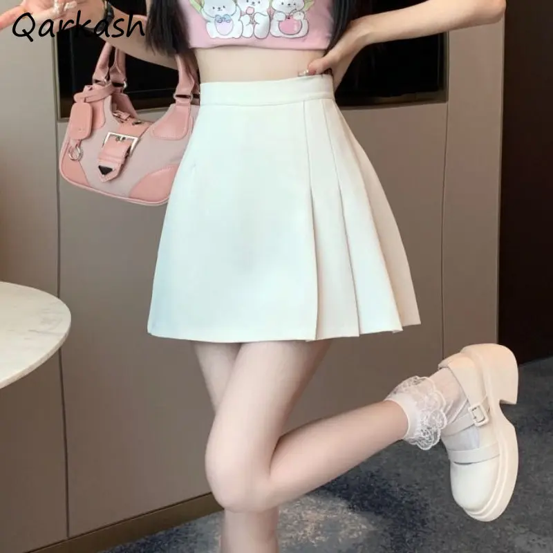 

Skirts Women Summer Mini Tender Irregular Preppy Style Chic Fashion All-match Girlish Simple Casual Ulzzang High Waist Teens New