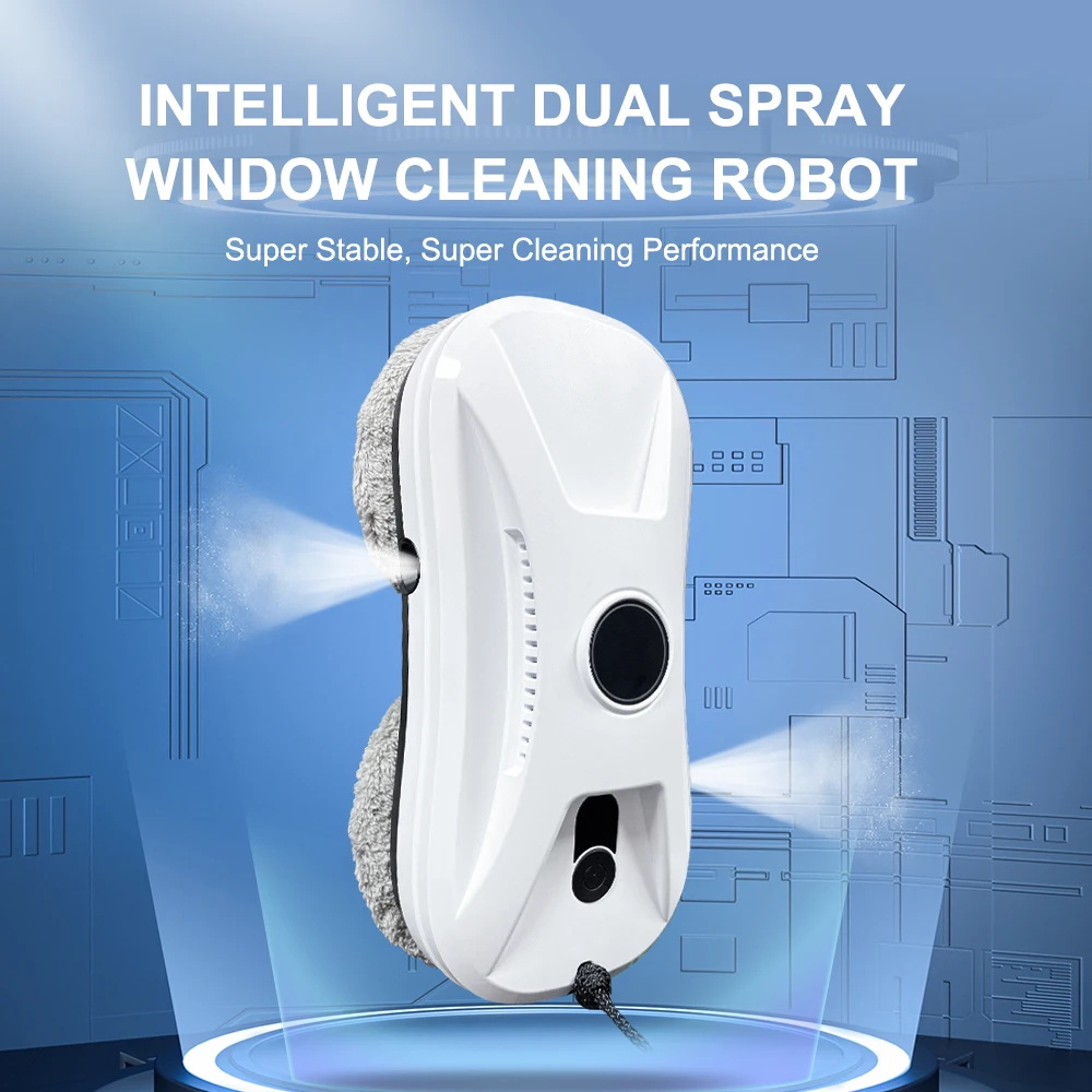 New In Automatic Robot Window Cleaner Vacuum Smart Home Appliance Clean Glass Windows Washer Window Washing Electric Floor Mops