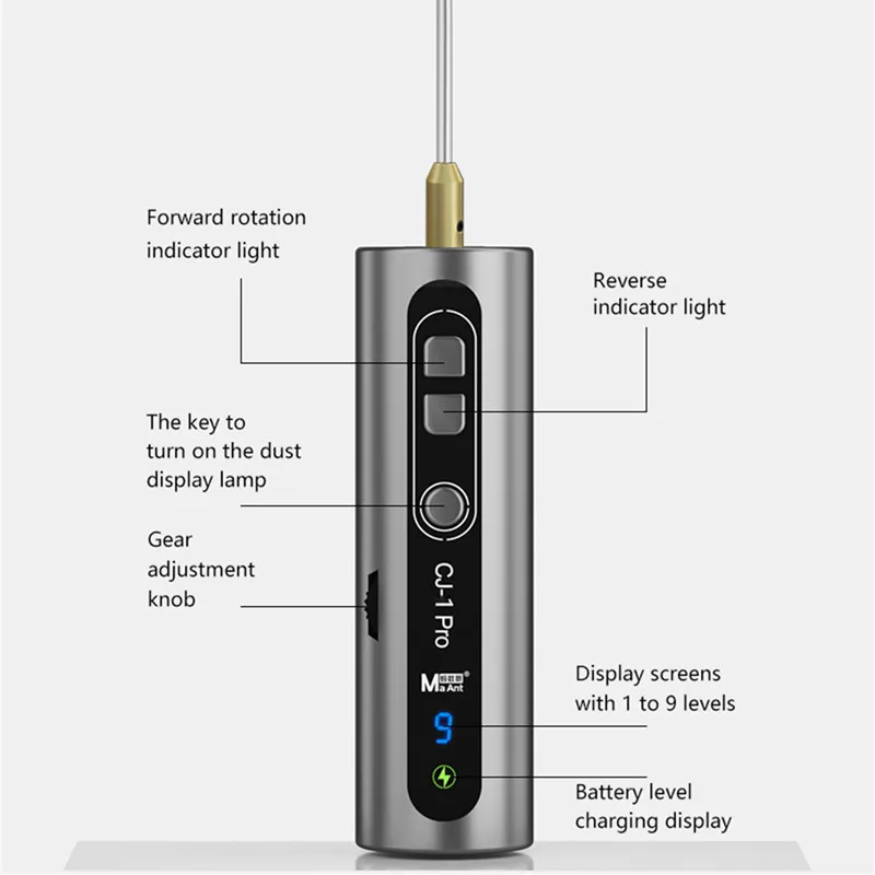 MaAnt CJ-1 Pro Electric Glue Remover with LED Super Endurance Rechargeable LCD Screen OCA Glue Removal Tool