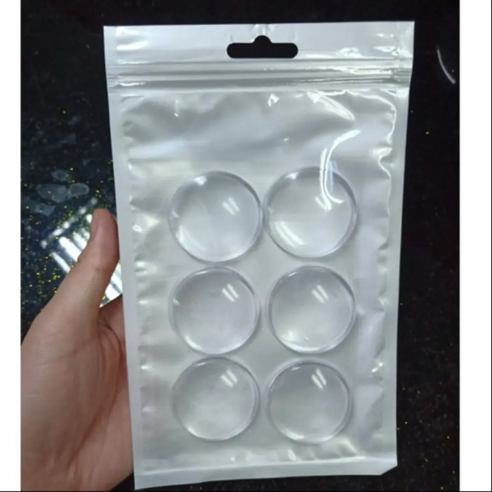 

6pcs Stopper Transparent Wall Protector Self-adhesive Round Door Handle Bumper Cabinet Soft Silicone Doors Stop Muffler Cupboard