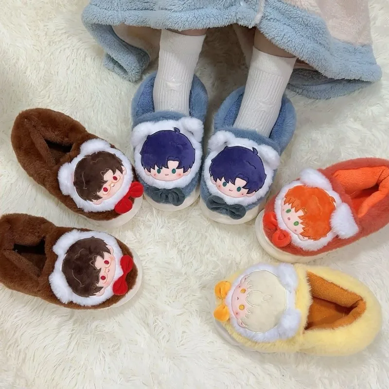 Anime Light and Night Cosplay Osborn Evan Sariel Charlie Household Warm Winter Lovely Cotton Slippers Comfortable Gifts