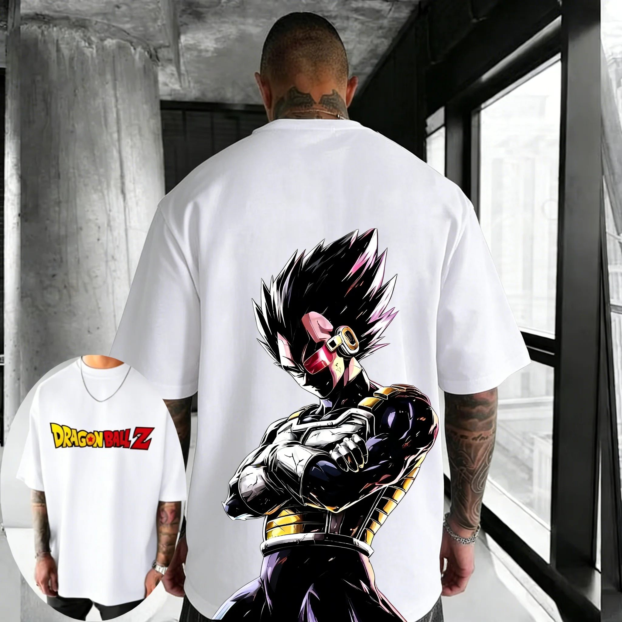 Dragon Ball Anime Vegeta Bedrucktes T-Shirt 2026 – Neuer Sommer-Stil für Herren und Damen, vielseitiges, lockeres, lässiges Kurzarm-Oberteil im Streetwear-Look