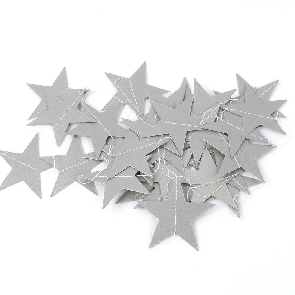 Neue 2 stücke 1set Papier Stern Banner Girlanden 4M Geburtstag String Kette Banner Ornamente Vorhang Hochzeit Party zimmer Dekor Liefert – Detail 7