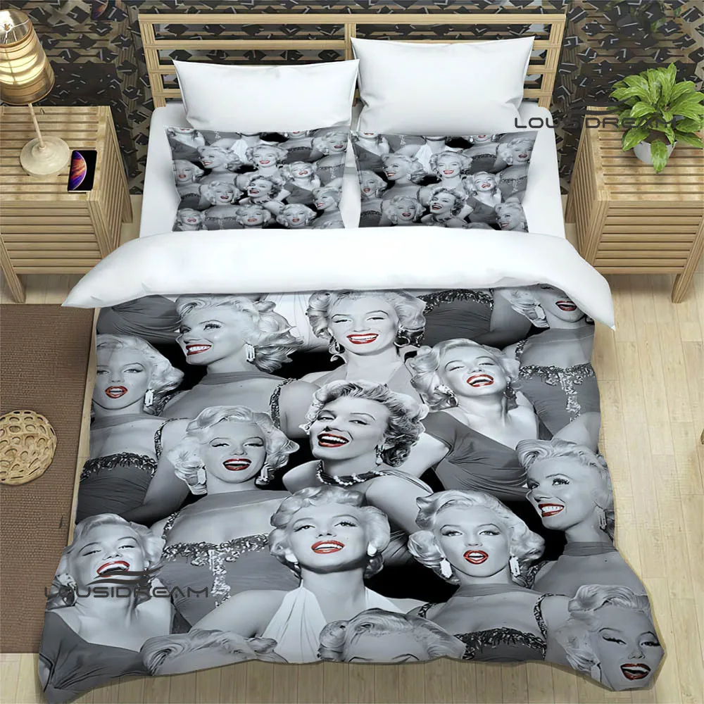 Marilyn Monroe printed Bedding Sets exquisite bed supplies set duvet cover comforter set bedding set luxury Birthday Gift